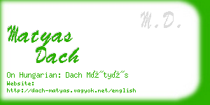 matyas dach business card